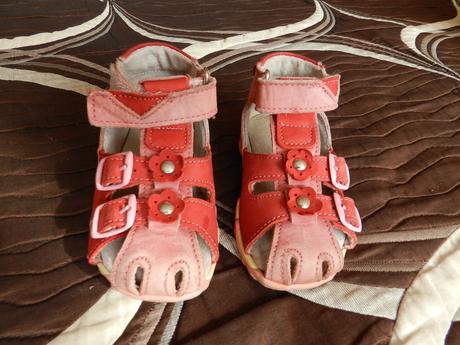 Boty sandálky červené essi 22, essi,22