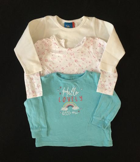 Vel. 68 tři bavlněná trika, 68