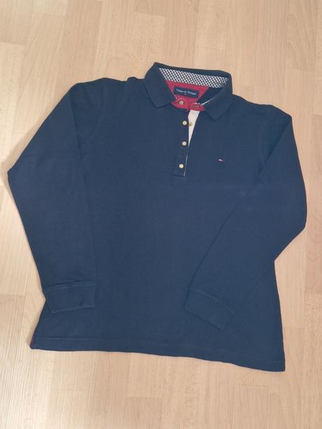 Tričko s límečkem a dl. rukávem tommy hilfiger, tommy hilfiger,m