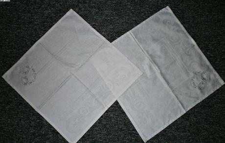 2 damaškové prostírací ubrousky - čaj pro dva,