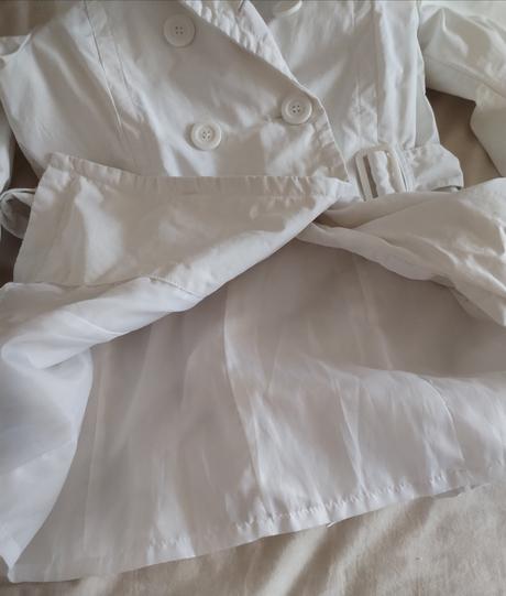 Jarní bílý trenčkot vel s-m, m