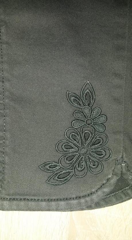 Šedé džínové legíny vel. 128, h&m,128