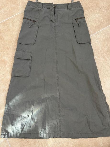 Dlouha sukně khaki zelena esprit 40, esprit,40