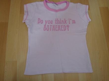 Tričko s nápisem - světle růžové, vel. 5-7 let, cherokee,134