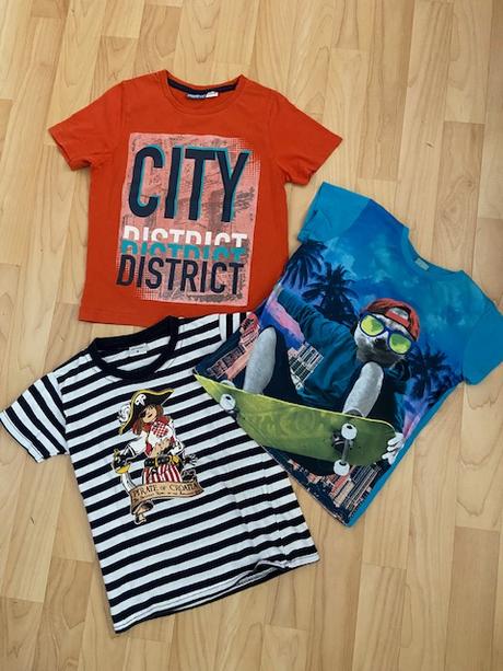 3x tričko s krátkým rukávem, 122