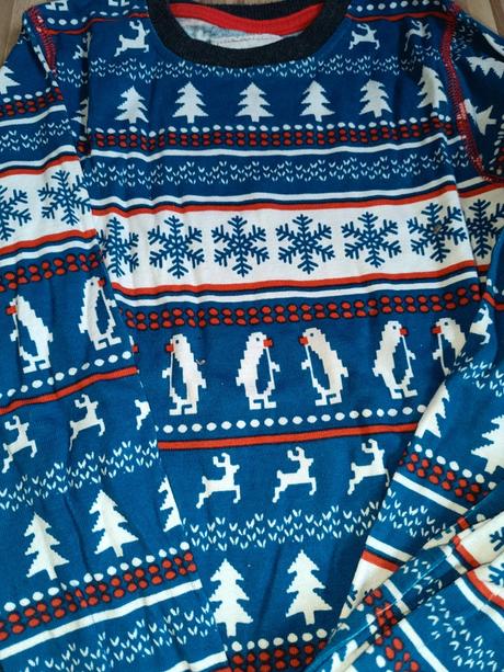 Vánoční pyžamo s tučňáky slim fit 116 next, 116