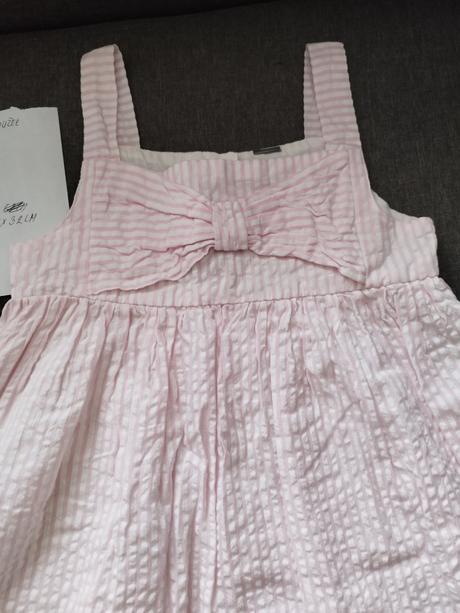 Šaty s růžovým proužkem pepco,vel.128, pepco,128