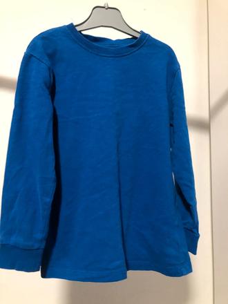 Modré bavlněné triko s lemy, 116