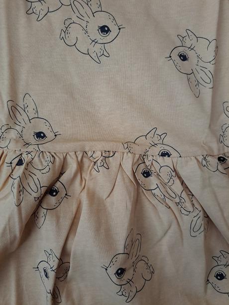 2x šaty zajíčci a motýlci, h&m,122