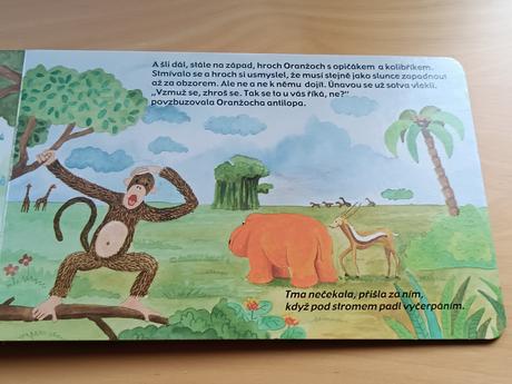 Leporelo pro děti sluneční hroch oranžoch, 