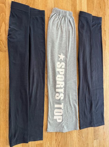 Leginy & elasťáky šedé vel. 140/146, 140