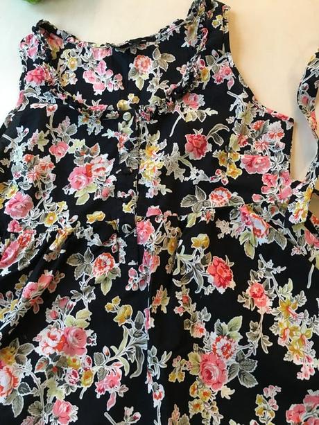 Květovaný top na vázačku, vel s/m, topshop, topshop,s