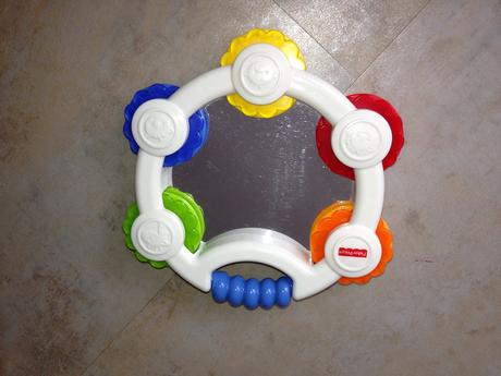 Fisher price  tamburina zrcadlo barvy zvířata 3m+, 