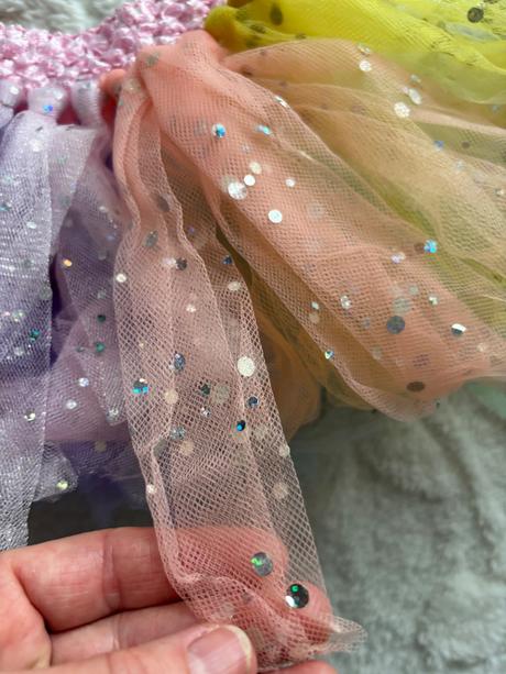 An26/ sukně tylová s flitri - v.cca 6/9 měs., 