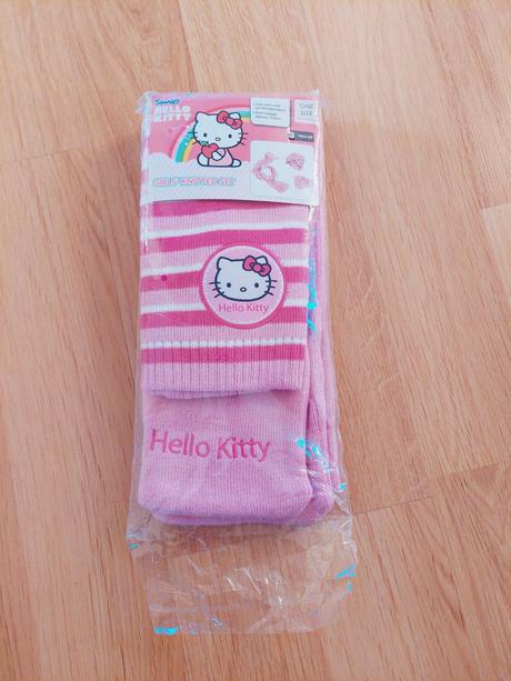 Set hello kitty - čepice-šála-rukavice vel.110-128, sanrio,110