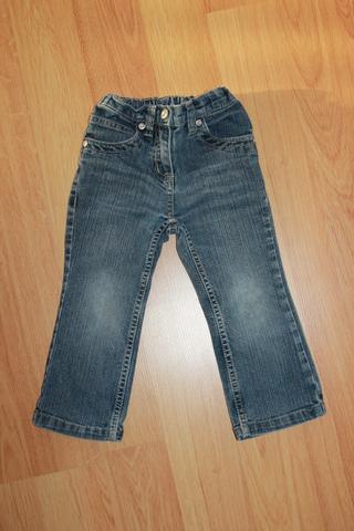 Džíny c&a knoflíky-kamínky, modré, vel. 92, c&a,92