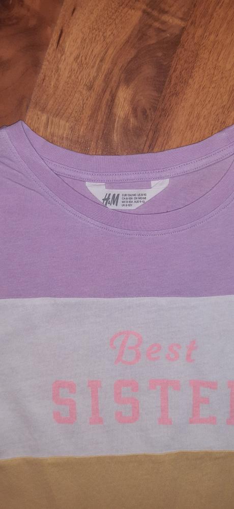 Dívčí triko kr.ruk. h&m 134/140 best sister, h&m,134