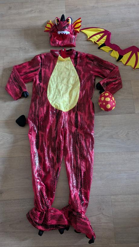 Ka319 karnevalový kostým drak vel. 7 - 9 let,