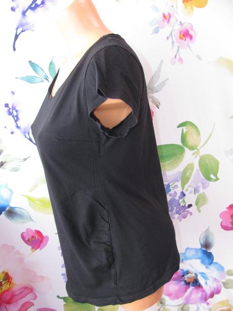 Černé těhotenské tričko, krátký rukáv h&m, h&m,m