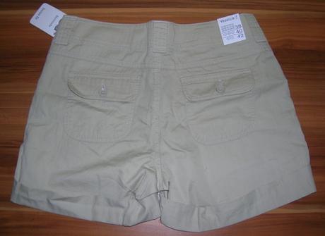 Plátěné kraťasy/šortky béžové nenošené, c&a,38