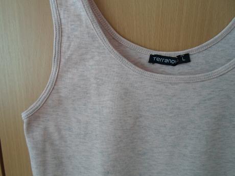 Růžové meruňkové tričko triko tílko top, terranova,l