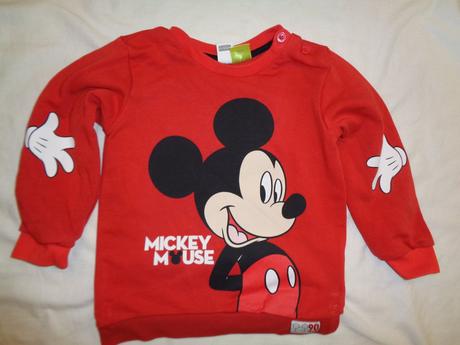 Luxusní červená mikina mickey mouse, disney,92