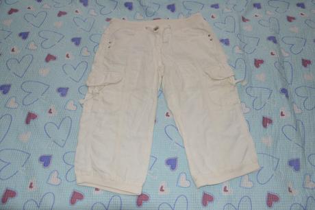 140 lněné letní 3/4 kalhoty, šortky, marks & spencer,140