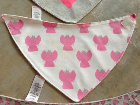 3ks bavlna bryndáčky šátky na krk next šedá růžová, 