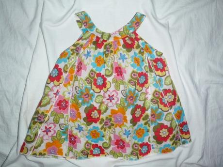 Nádherný květovaný topík pro slečny - propínací, marks & spencer,98