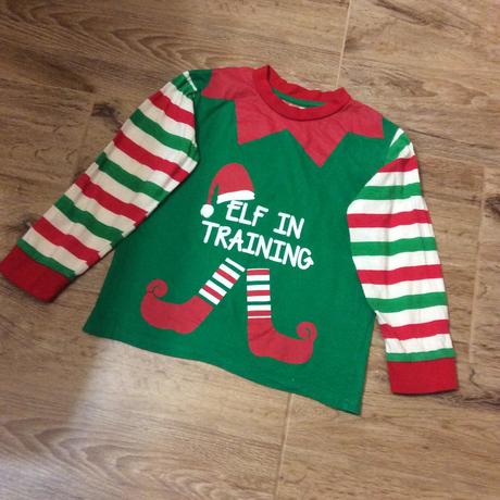 Bavlněné vánoční tričko ,,elf ve výcviku", 140