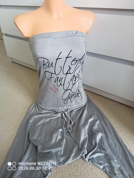 Baggy overal zn."x.d" vel."l/xl" šedá, l