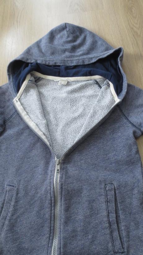 Mikina na zip, kapuce, h&m,134