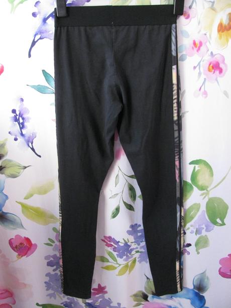 Černé bavlněné elastické legíny adidas, adidas,s