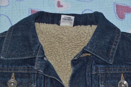 Teplá džínová, riflová bunda s kožíškem, next,104