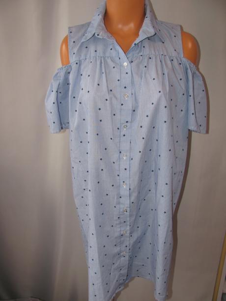 Letní světle modré košilové mini šaty, atmosphere,40