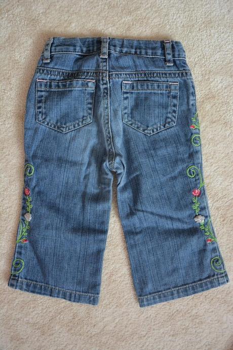 Bílé kalhoty s žirafou a rifle s kytičkama, gap,80