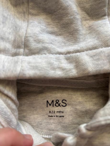 Mikina s kapuci zn. m&s - v.9/12 měs., marks & spencer,80