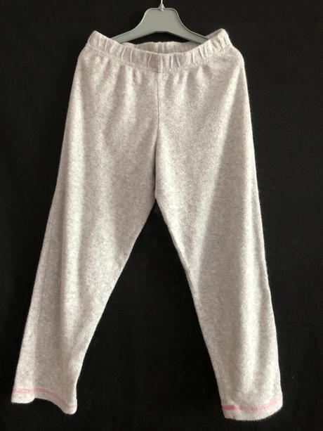 Šedé sametové pyžamové kalhoty, 116