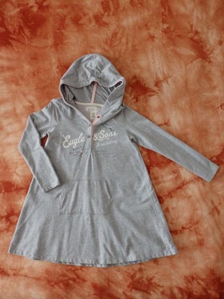 Teplákové šatičky s kapucou 122/128, l.o.g.g.,122