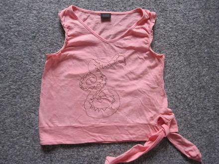 Růžové tričko s obrázkem, s