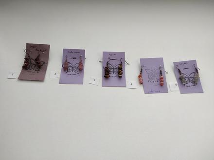 Náušnice s minerály,