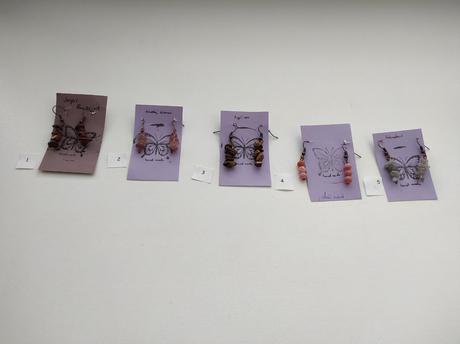 Náušnice s minerály,