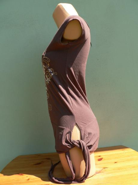 Dlouhý hnědý top amisu - vel.s, amisu,s