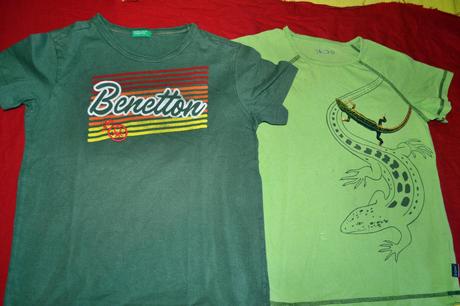 2x tričko v.128 , benetton.., benetton,128