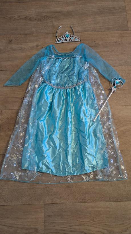 Ka494 karnevalový kostým elsa, frozen vel. 116/122, 