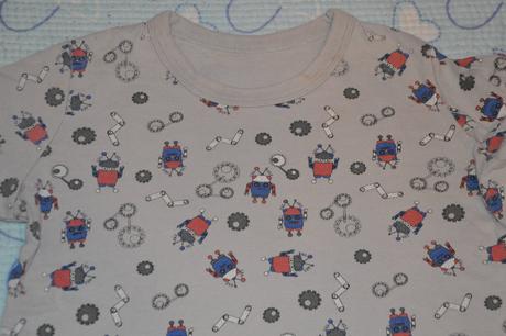 Bavlněné triko dl. rukáv s roboty, george,104