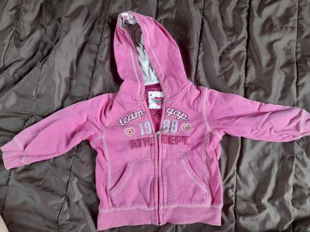 Krásná růžová mikina na holčičku babygap, 110