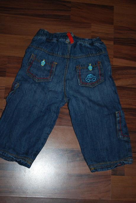 Oteplené rifle s autobusem a kapsami, marks & spencer,80