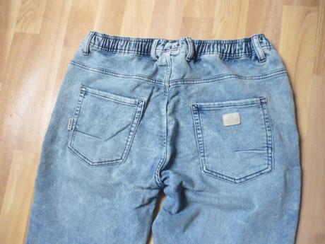 Pánské elastické rifle vel.l-xl cropp, denim,l