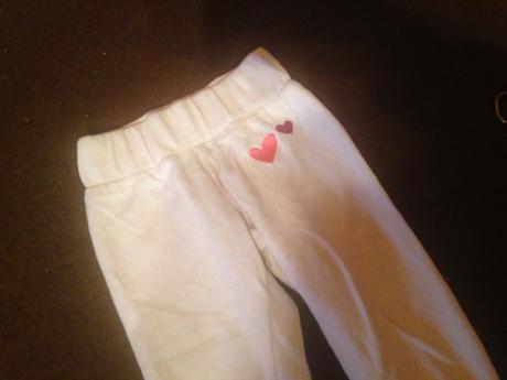 Dívčí tepláky - tepláčky srdce, srdíčka vel. 62-68, lupilu,62